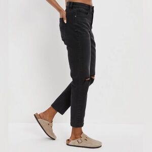American Eagle Outfitters | Women’s black ripped ankle jeans, comfort waist, 8R